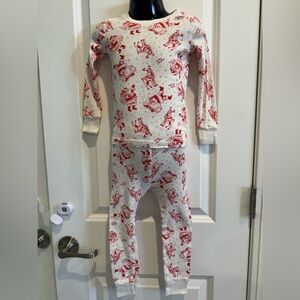 Old Navy Red and White Santa Holiday Kids Pajama Set